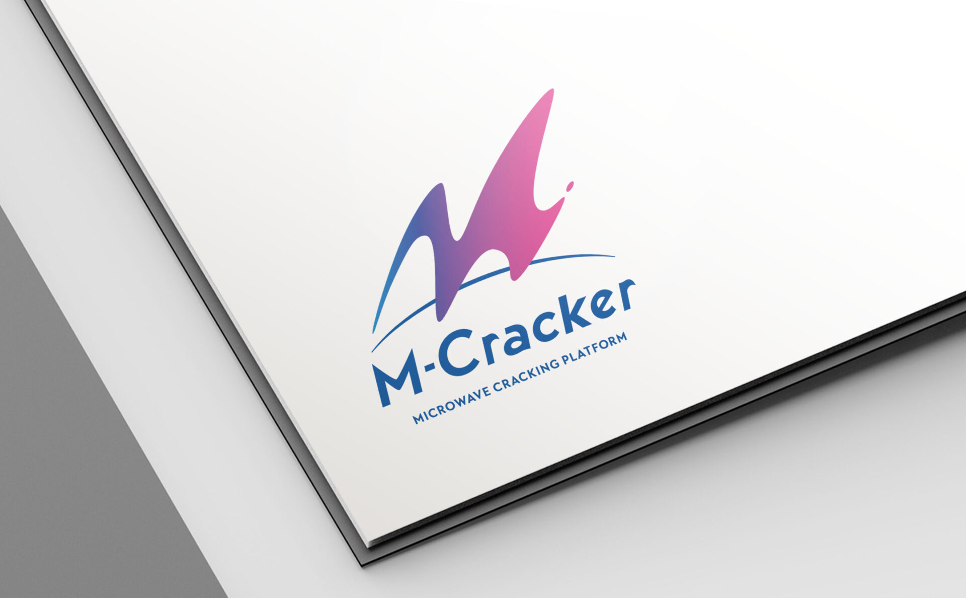 マイクロ波化学M-Crackerロゴ使用イメージ冊子
