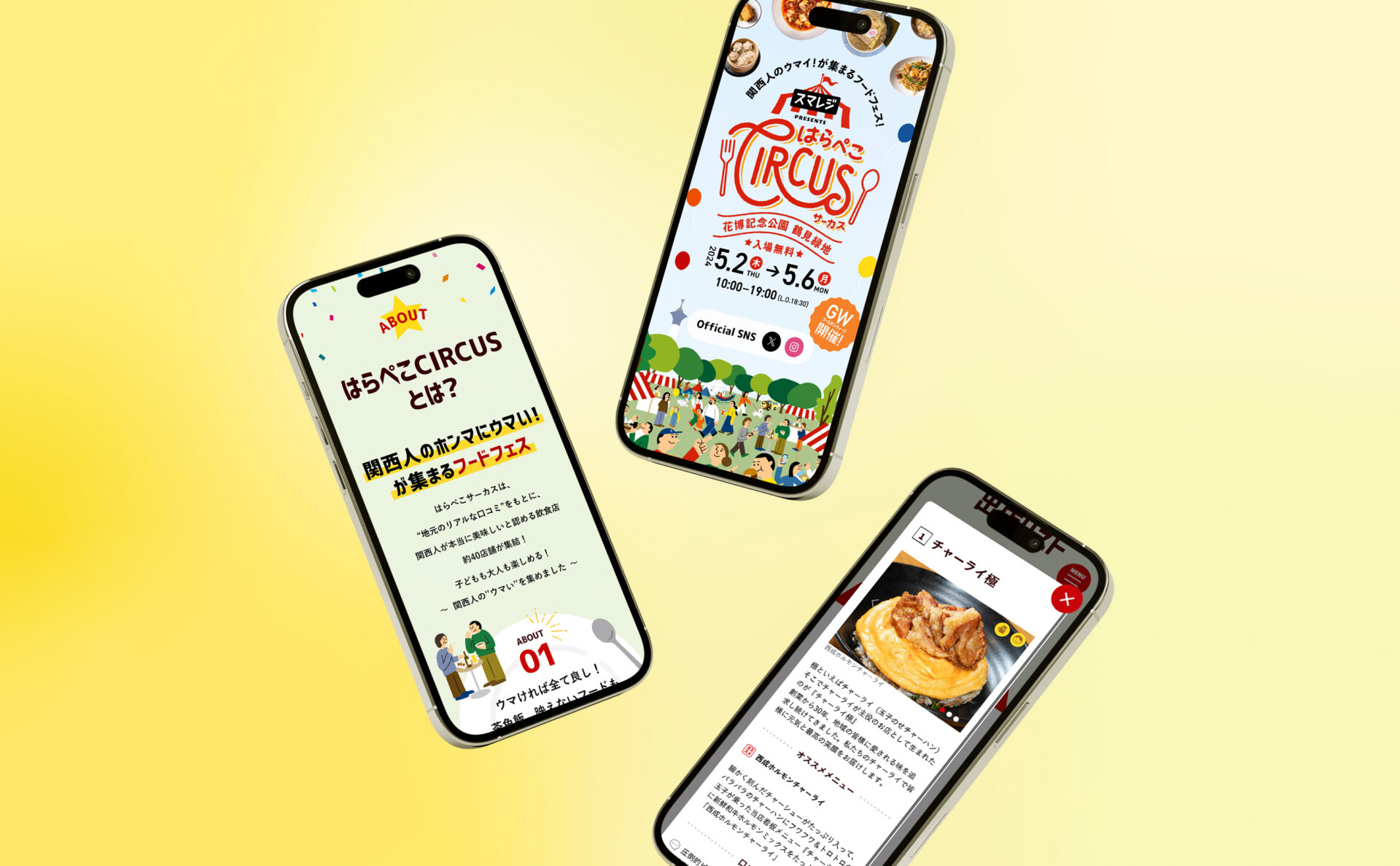 毎日放送はらぺこCIRCUSサイトスマホイメージ