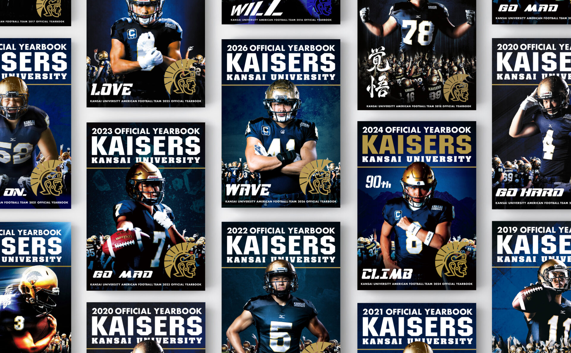 制作事例 関西大学 体育会 アメリカンフットボール部 KAISERS イヤー