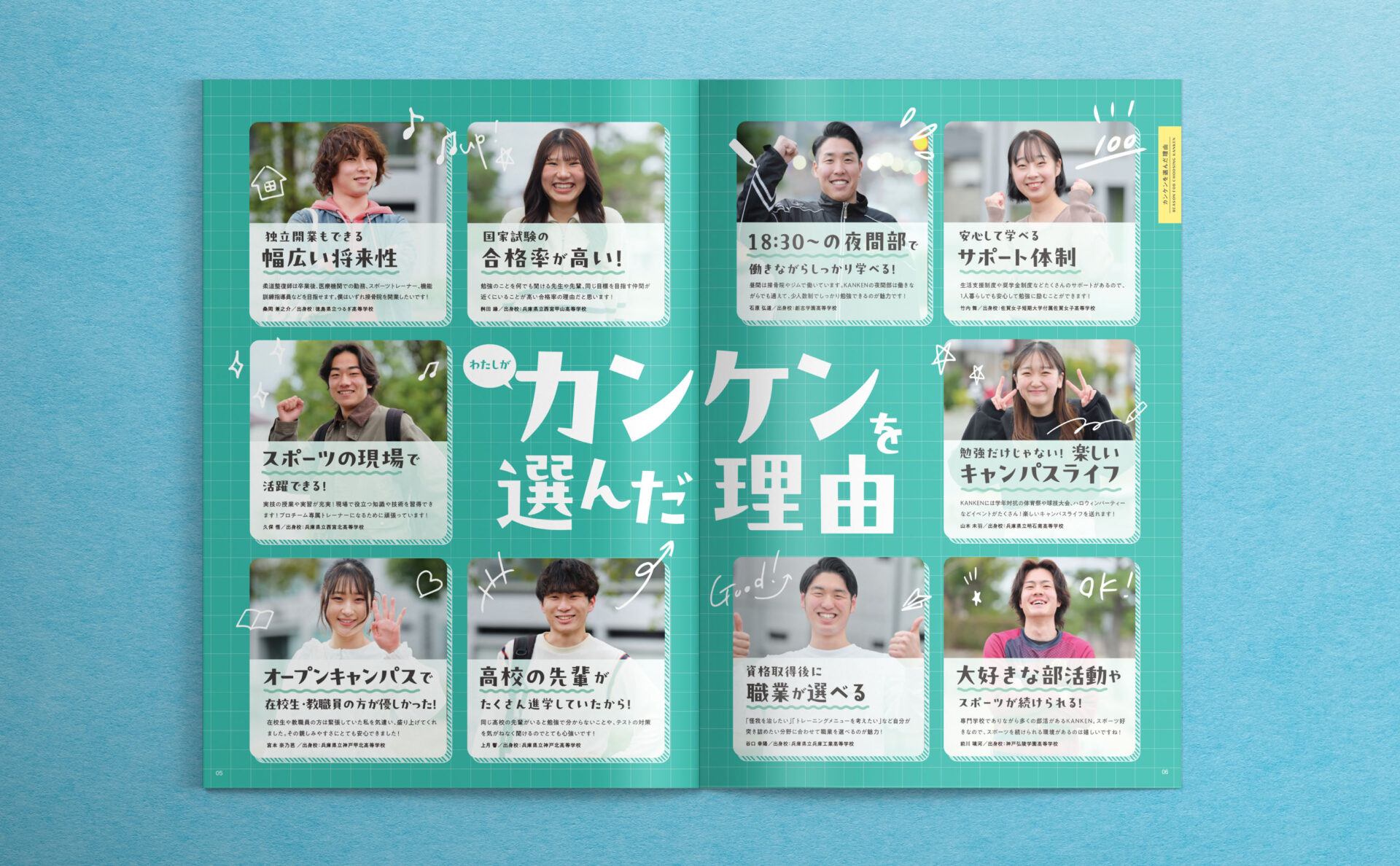 関西健康科学専門学校パンフレット中面