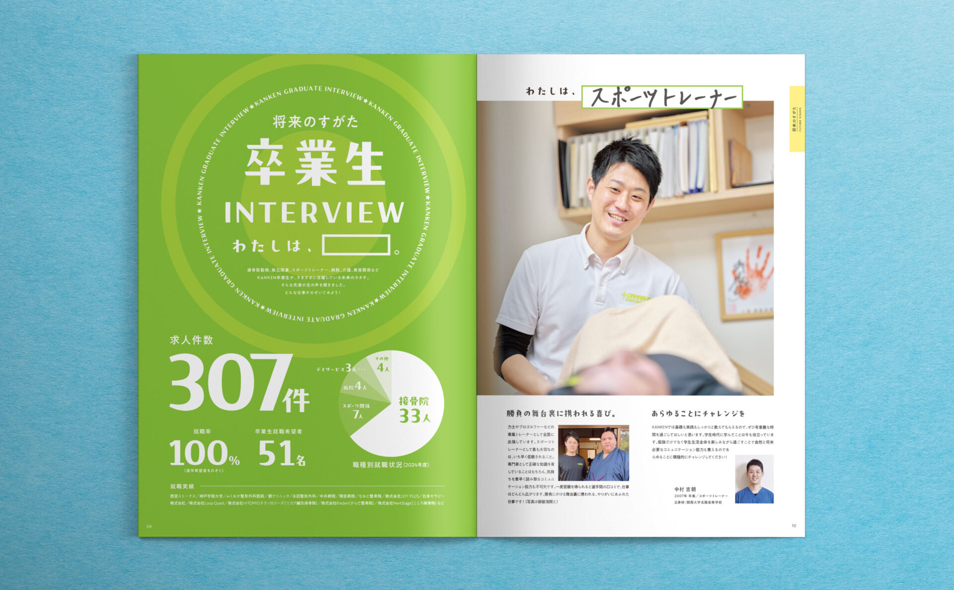 関西健康科学専門学校パンフレット中面