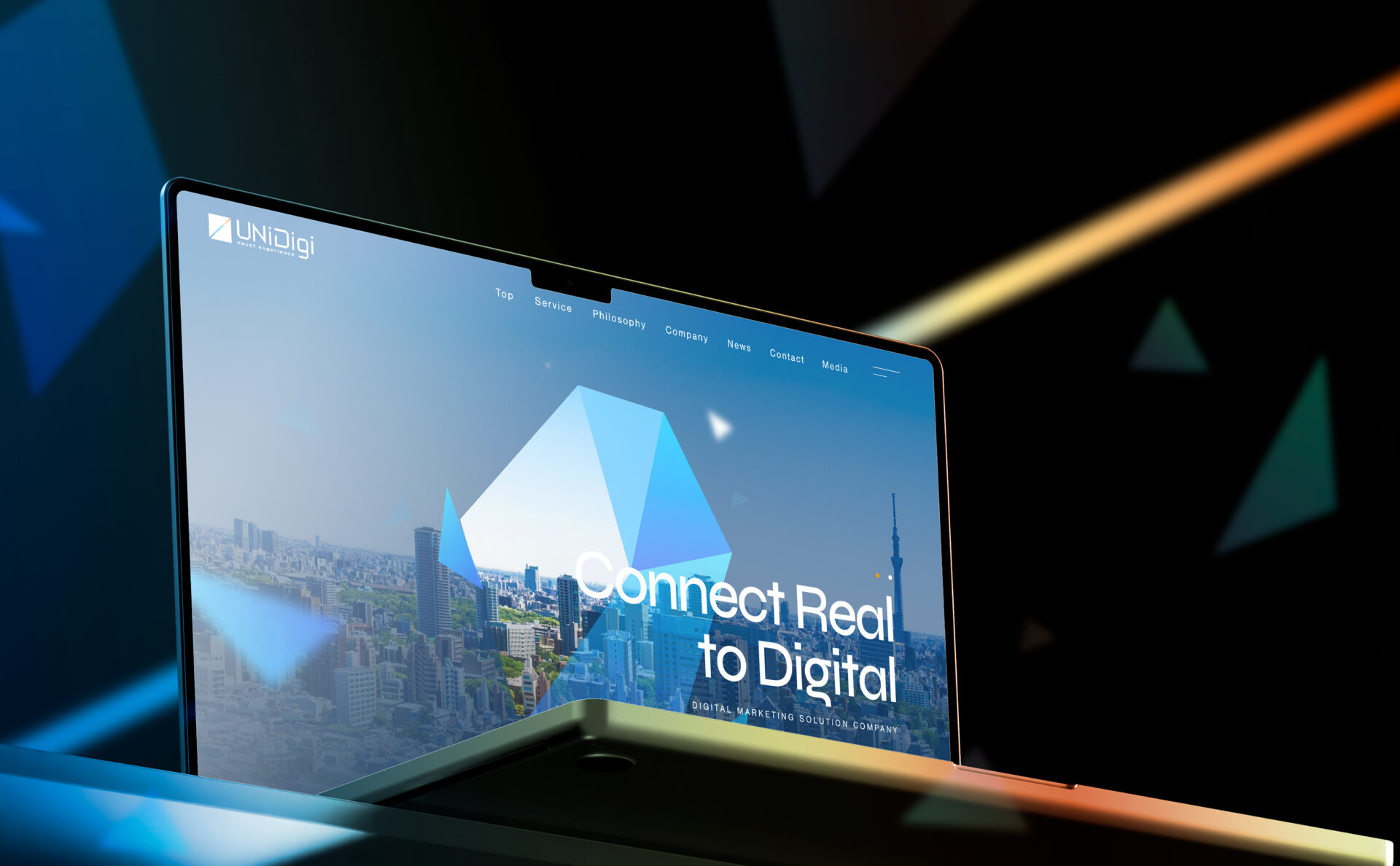 株式会社NKB、UNiDigiのコーポレートサイトモックアップ