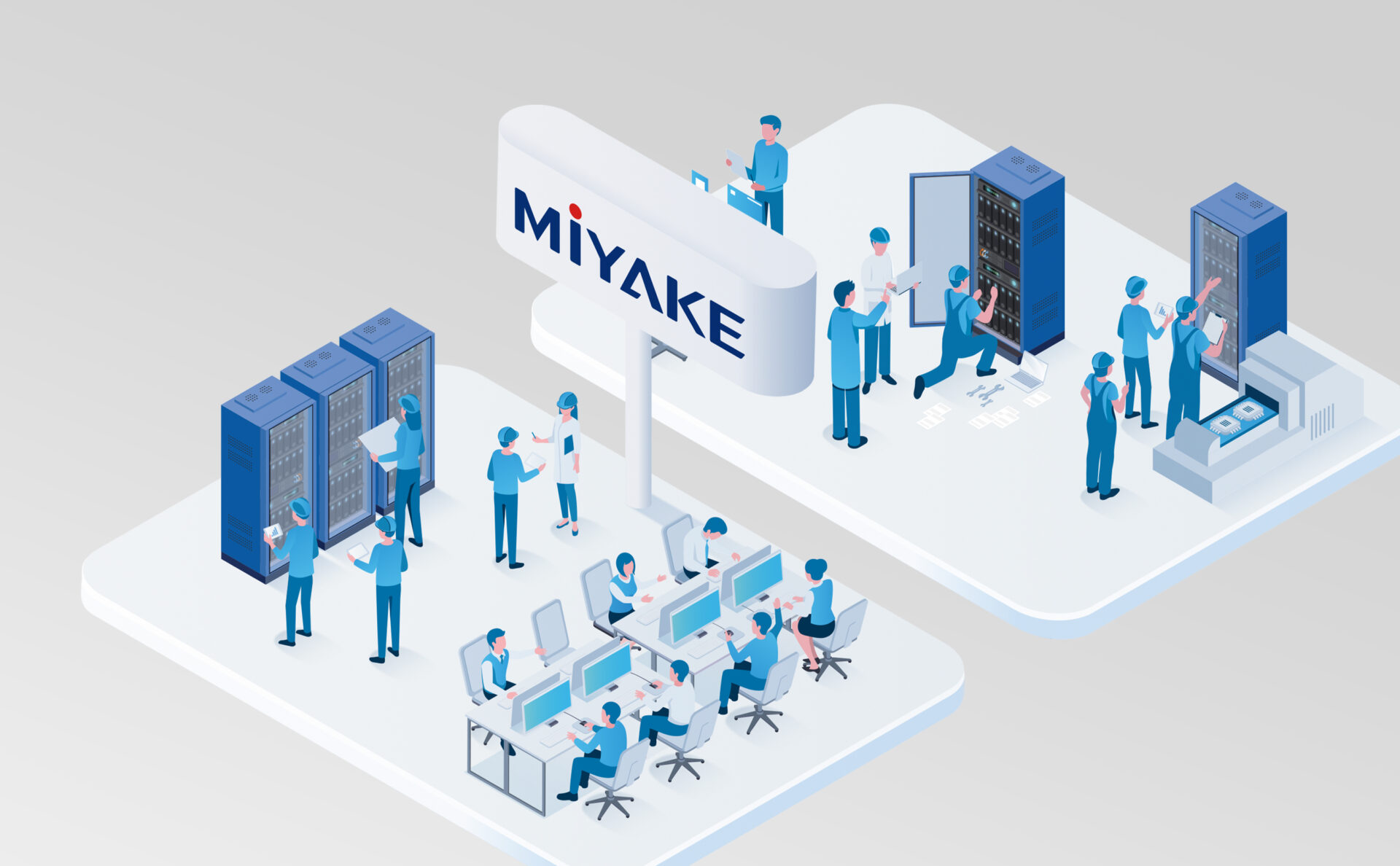 ミヤケ電子会社案内使用イラスト