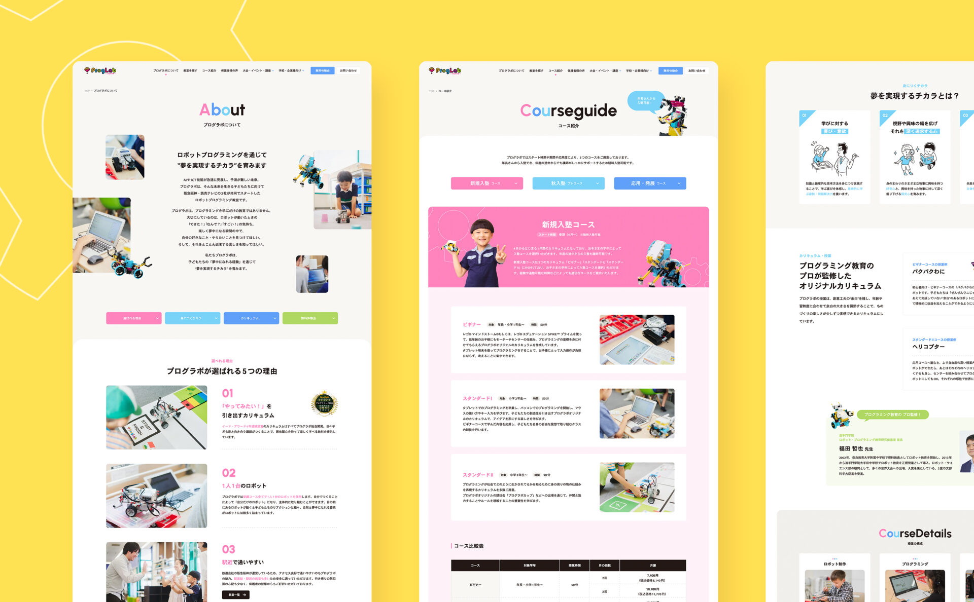 proglabウェブサイトイメージ