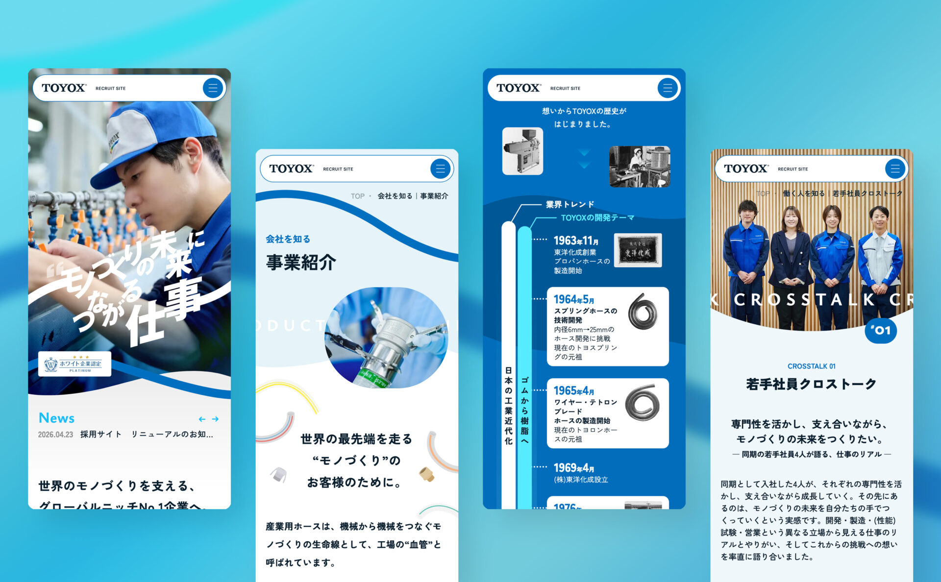 トヨックス採用サイトデザインイメージ
